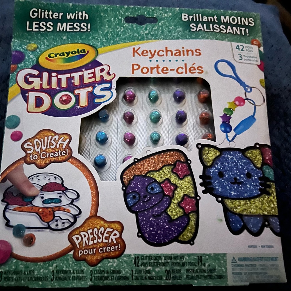 Crayola Glitter Dots Keychains